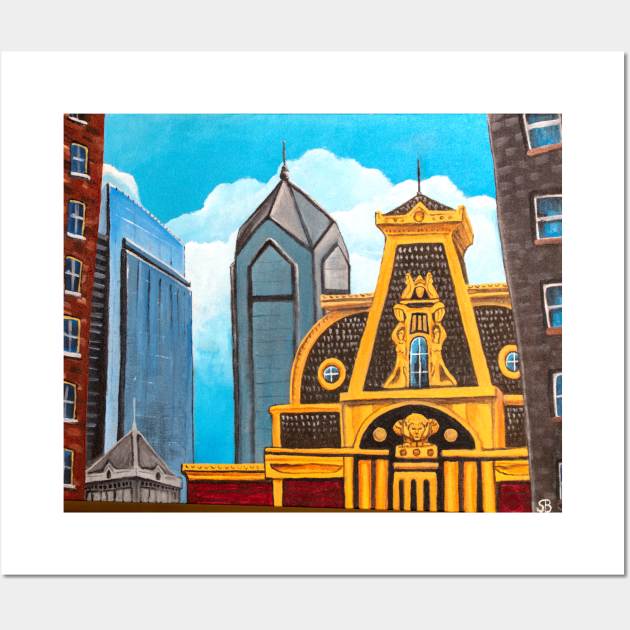 Philadelphia City Buildings Wall Art by StewStudio